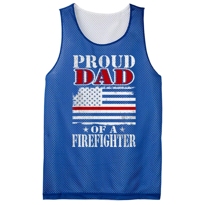 Proud Dad Of Firefighter Volunr Gift Mesh Reversible Basketball Jersey Tank