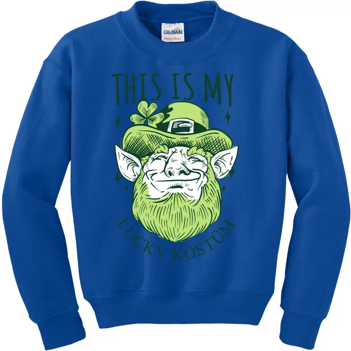 Patrick's Day Outfit Gift This Is My Lucky Costume Gift Kids Sweatshirt