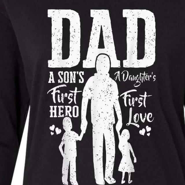 Proud Dad Of Twins Best Fathers Day Gift From Son Womens Cotton Relaxed Long Sleeve T-Shirt