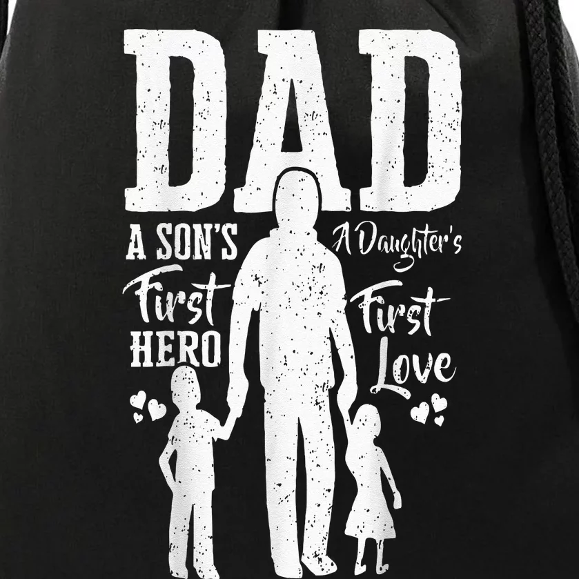 Proud Dad Of Twins Best Fathers Day Gift From Son Drawstring Bag