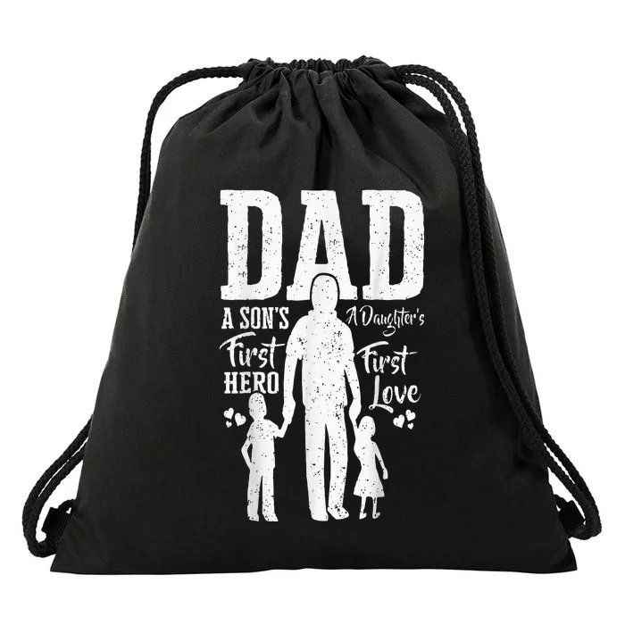 Proud Dad Of Twins Best Fathers Day Gift From Son Drawstring Bag