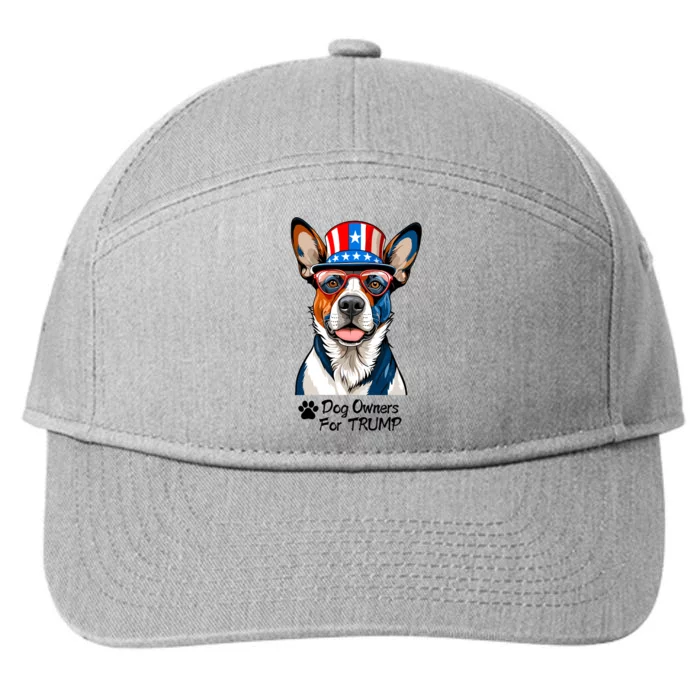 Patriotic Dog Owners For Trump 7-Panel Snapback Hat