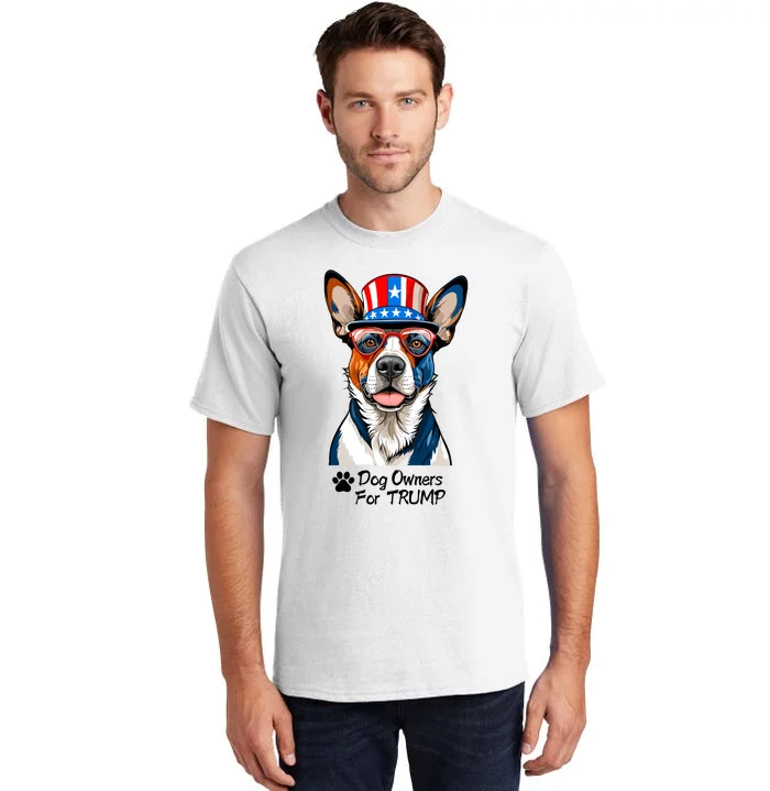 Patriotic Dog Owners For Trump Tall T-Shirt