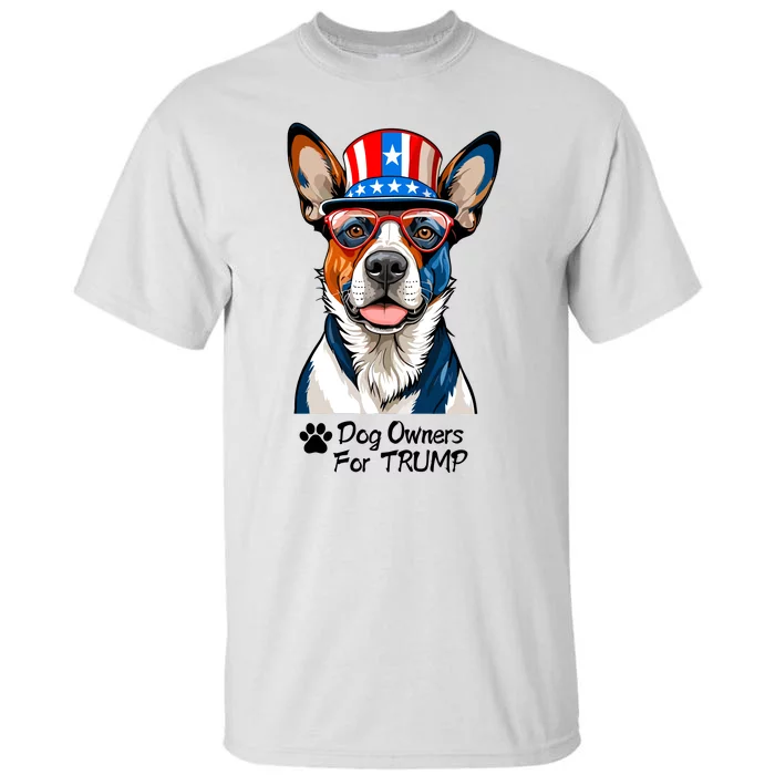 Patriotic Dog Owners For Trump Tall T-Shirt