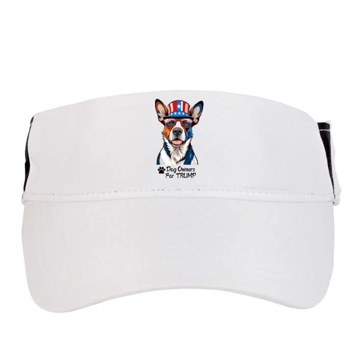 Patriotic Dog Owners For Trump Adult Drive Performance Visor