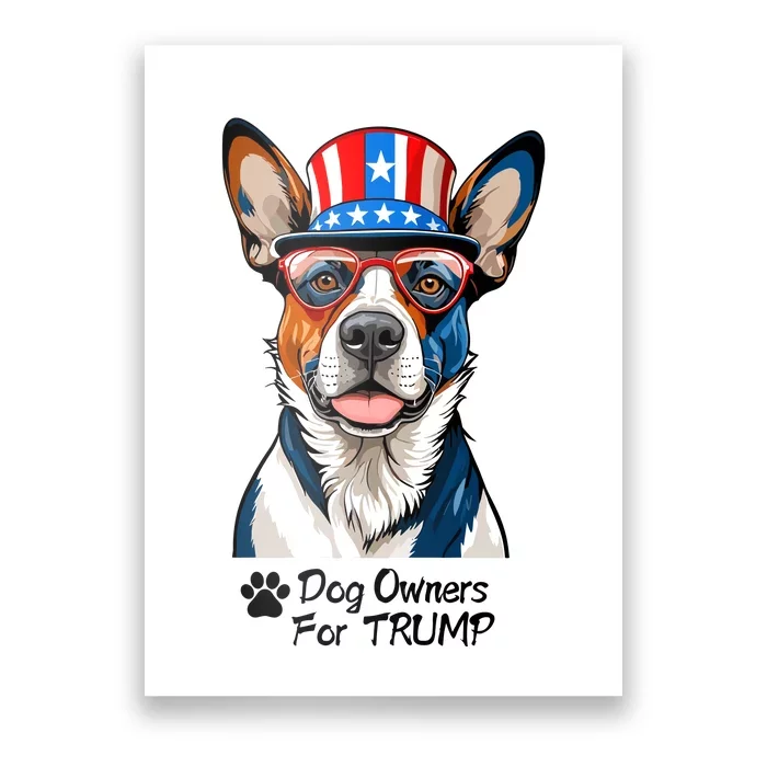 Patriotic Dog Owners For Trump Poster