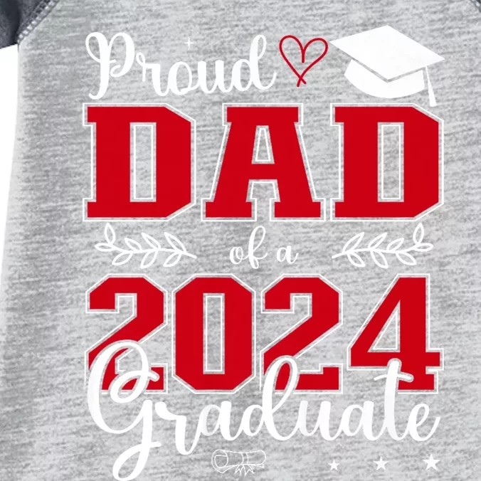 Proud Dad Of A Class Of 2024 Graduate For Graduation Infant Baby Jersey Bodysuit