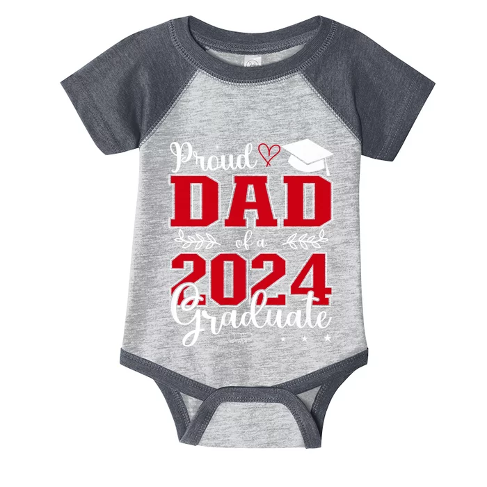 Proud Dad Of A Class Of 2024 Graduate For Graduation Infant Baby Jersey Bodysuit