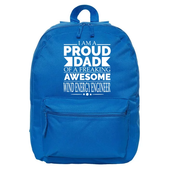 Proud Dad Of An Awesome Wind Energy Engineer Fathers Day Cute Gift 16 in Basic Backpack