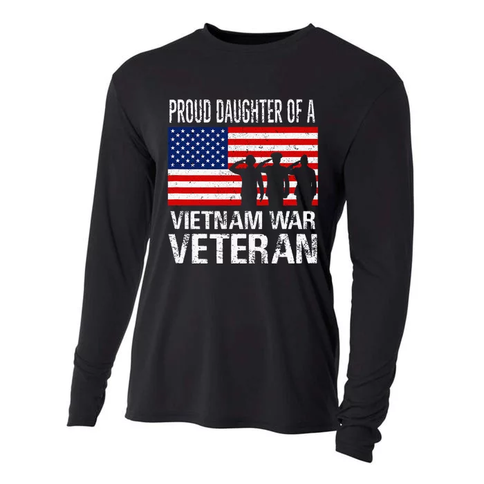 Proud Daughter Of A Vietnam War Veteran Cooling Performance Long Sleeve Crew