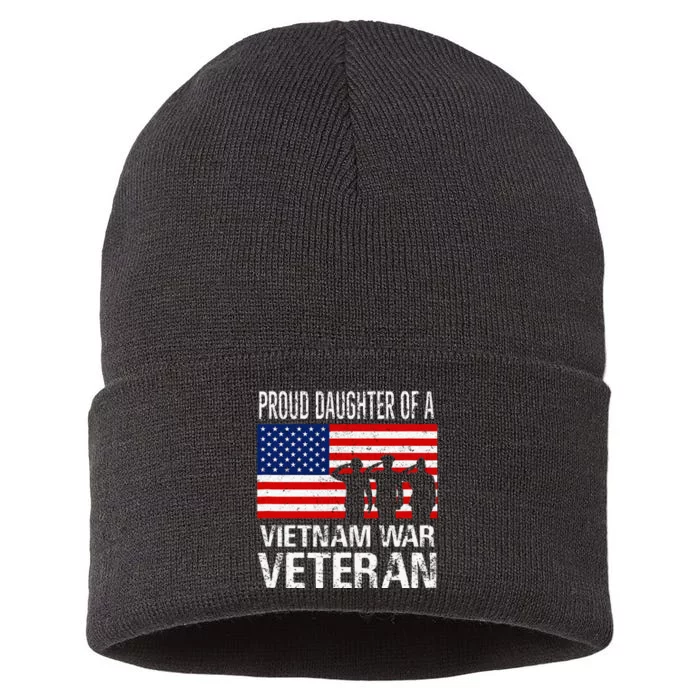 Proud Daughter Of A Vietnam War Veteran Sustainable Knit Beanie