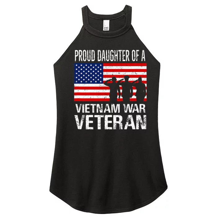 Proud Daughter Of A Vietnam War Veteran Women’s Perfect Tri Rocker Tank