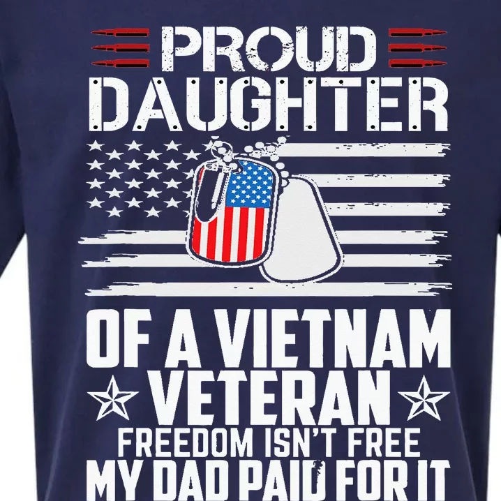 Proud Daughter Of A Vietnam Veteran Freedom IsnT Free Sueded Cloud Jersey T-Shirt