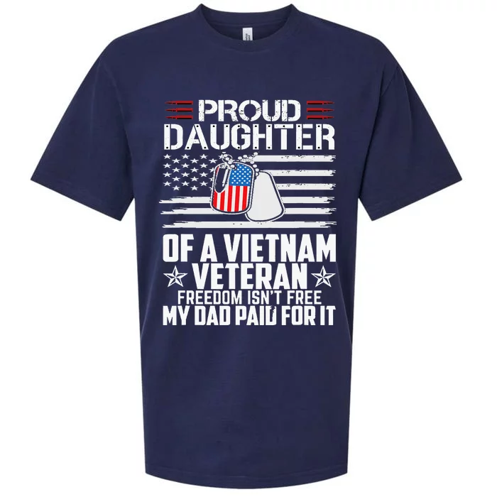 Proud Daughter Of A Vietnam Veteran Freedom IsnT Free Sueded Cloud Jersey T-Shirt