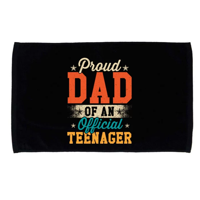 Proud Dad Of Teenager 13th Birthday Gift Boy Girl Microfiber Hand Towel