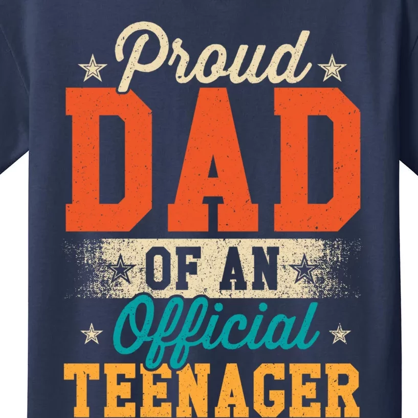 Proud Dad Of Teenager 13th Birthday Gift Boy Girl Kids T-Shirt