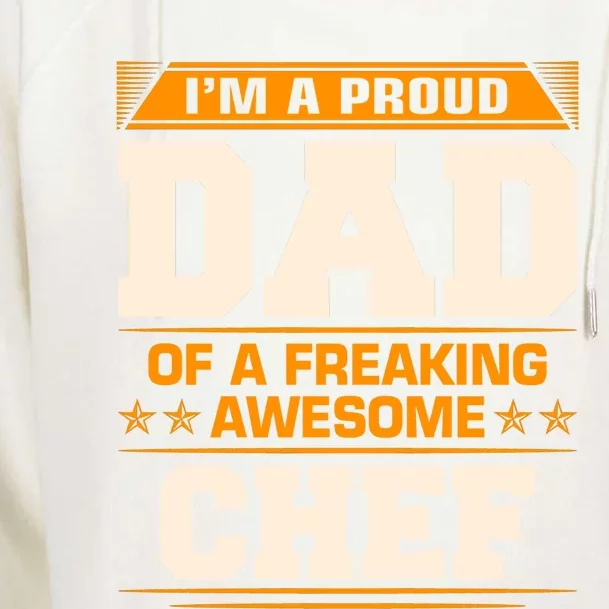 Proud Dad Of Awesome Chef Fathers Day Gift Womens Funnel Neck Pullover Hood