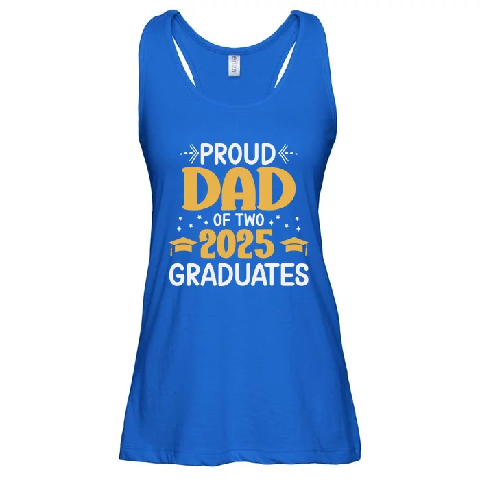 Proud Dad Of Two 2025 Graduates Senior Dad Class Of 2025 Great Gift Ladies Essential Flowy Tank