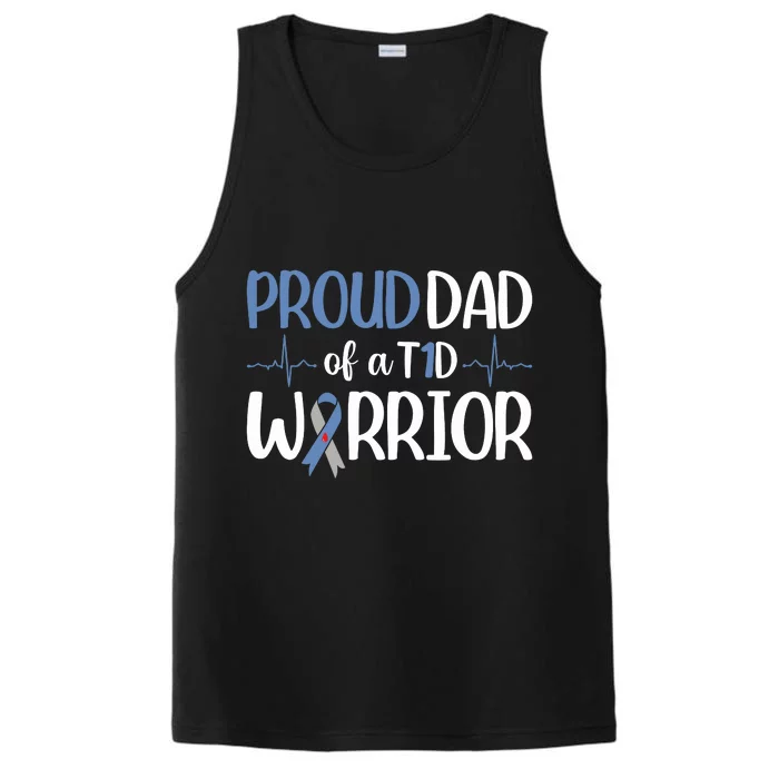 Proud Dad Of A T1d Warrior Performance Tank