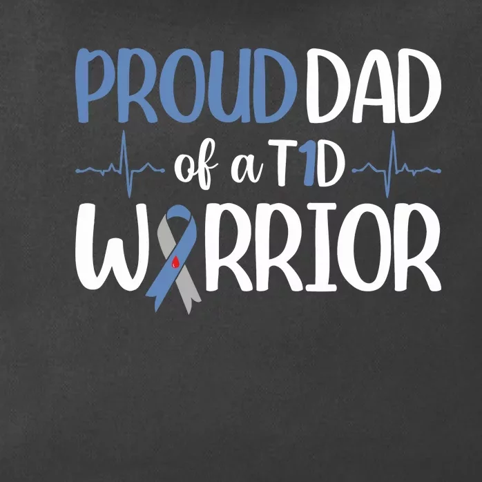 Proud Dad Of A T1d Warrior Zip Tote Bag