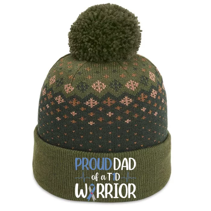 Proud Dad Of A T1d Warrior The Baniff Cuffed Pom Beanie