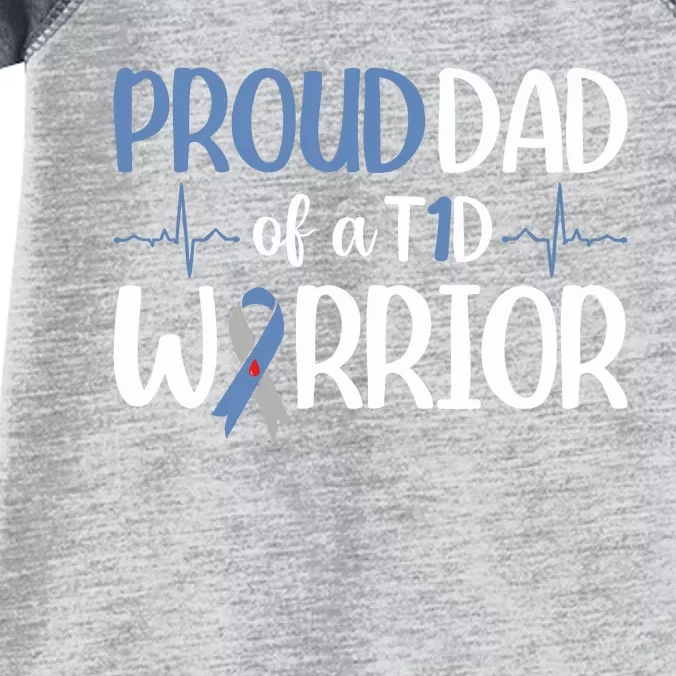 Proud Dad Of A T1d Warrior Infant Baby Jersey Bodysuit