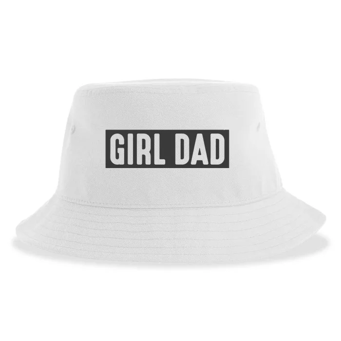 Proud Dad Of Girl Father Of Girl For Dad Fathers Day Sustainable Bucket Hat