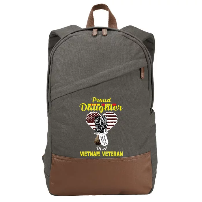 Proud Daughter Of A Vietnam Veteran T Veterans Day Cotton Canvas Backpack