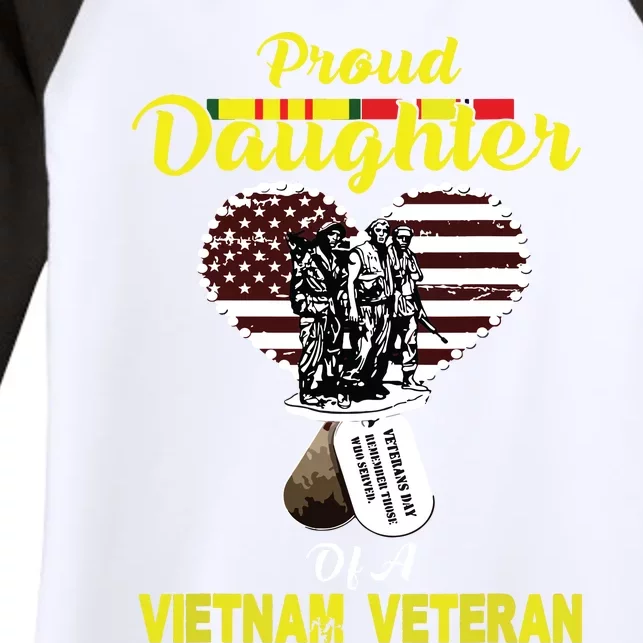 Proud Daughter Of A Vietnam Veteran T Veterans Day Women's Tri-Blend 3/4-Sleeve Raglan Shirt