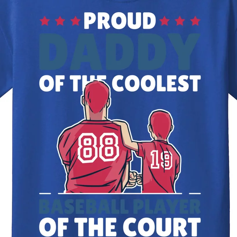 Proud Daddy Of The Coolest Baseball Player For Father's Day Gift Kids T-Shirt