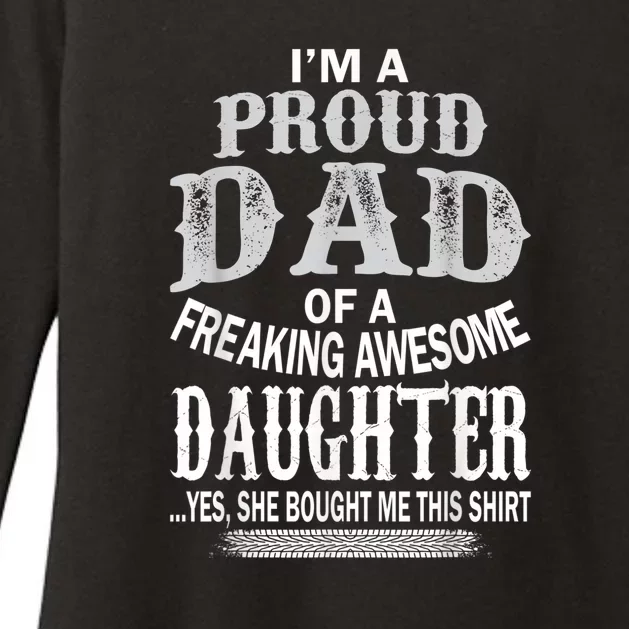 Proud Dad Of A Freaking Awesome Daughter Christmas Womens CVC Long Sleeve Shirt