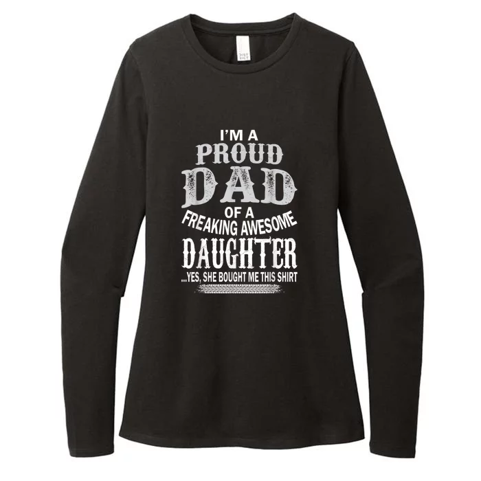 Proud Dad Of A Freaking Awesome Daughter Christmas Womens CVC Long Sleeve Shirt