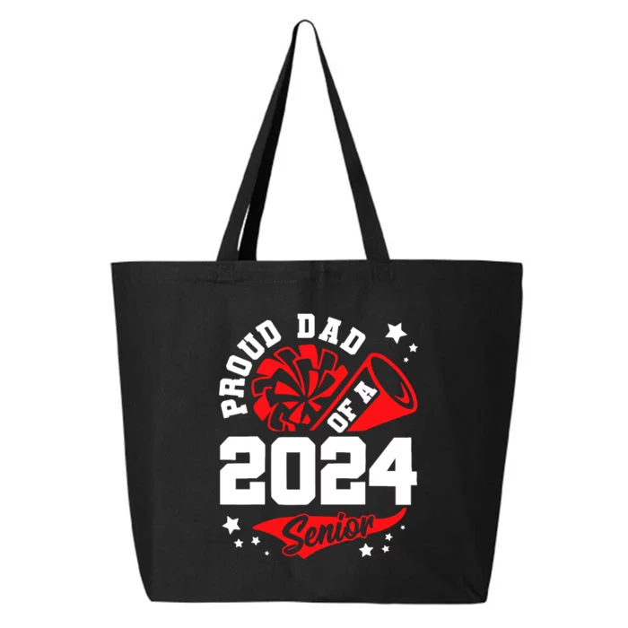 Proud Dad Of A 2024 Senior Cheer Dad Graduation Party 25L Jumbo Tote