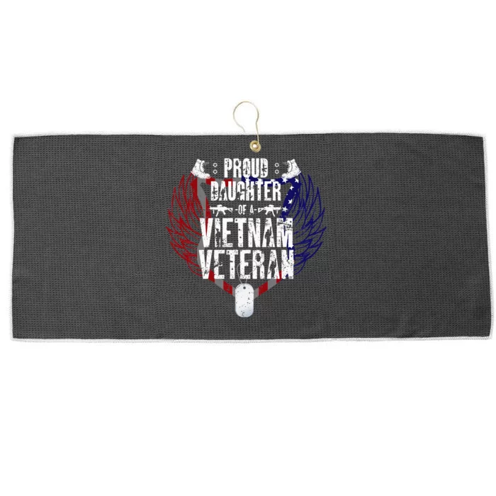 Proud Daughter Of A Vietnam Veteran Large Microfiber Waffle Golf Towel