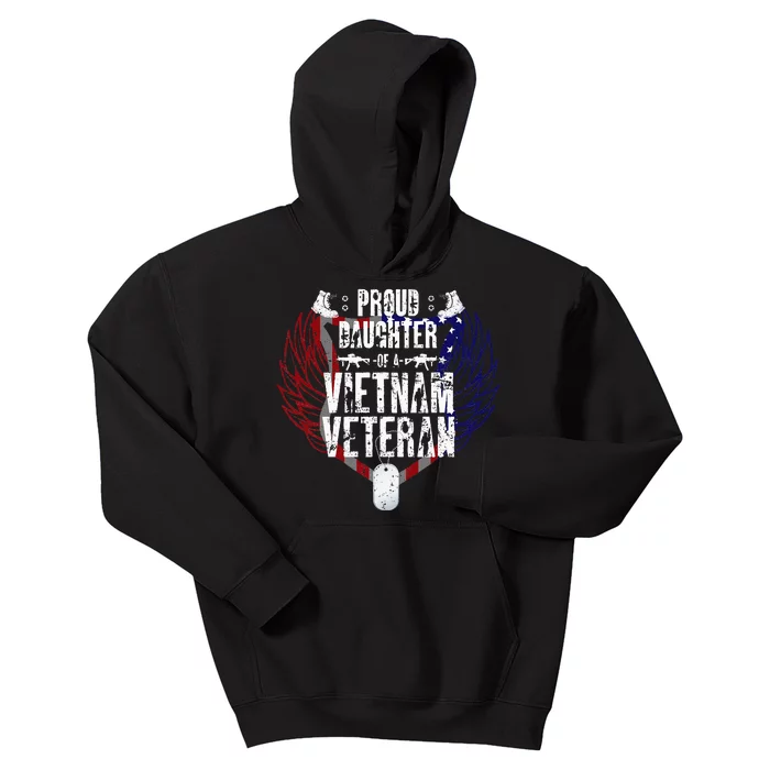 Proud Daughter Of A Vietnam Veteran Kids Hoodie