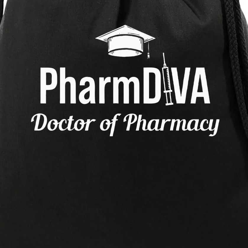 PharmD Doctor of Pharmacy PharmDiva Doctorate Graduation Drawstring Bag