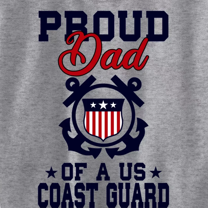 Proud Dad Of A Us Coast Guard Gift Kids Sweatshirt