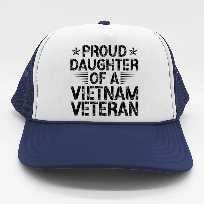 Proud Daughter Of A Vietnam Veteran Vintage Design Trucker Hat