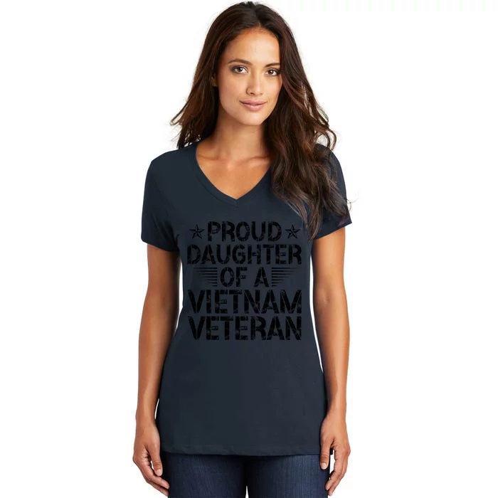 Proud Daughter Of A Vietnam Veteran Vintage Design Women's V-Neck T-Shirt