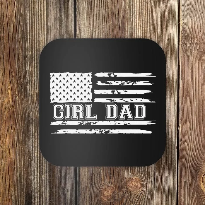 Proud Dad Of Girl Father Of Girl For Dad Xmas Fathers Day Gift Coaster