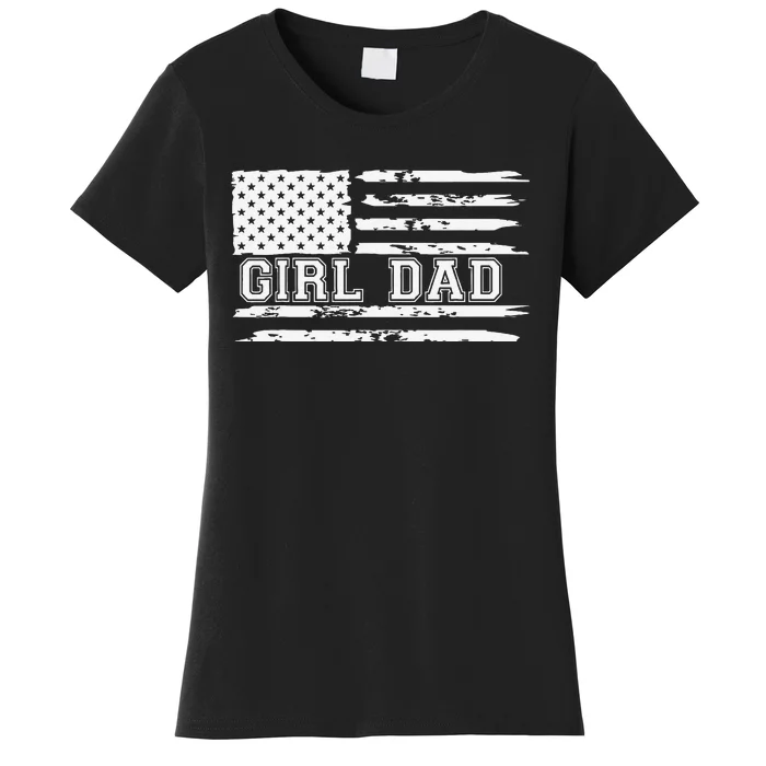 Proud Dad Of Girl Father Of Girl For Dad Xmas Fathers Day Gift Women's T-Shirt