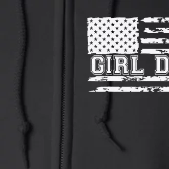 Proud Dad Of Girl Father Of Girl For Dad Xmas Fathers Day Gift Full Zip Hoodie