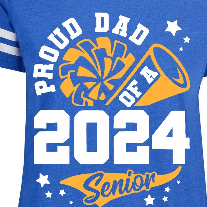 Proud Dad Of A 2024 Senior Cheer Dad Graduation Party Enza Ladies Jersey Football T-Shirt