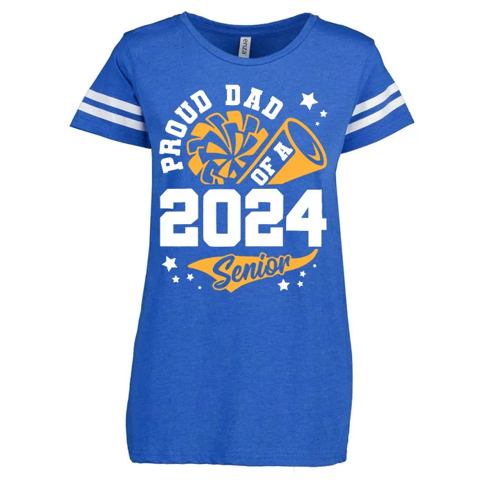 Proud Dad Of A 2024 Senior Cheer Dad Graduation Party Enza Ladies Jersey Football T-Shirt