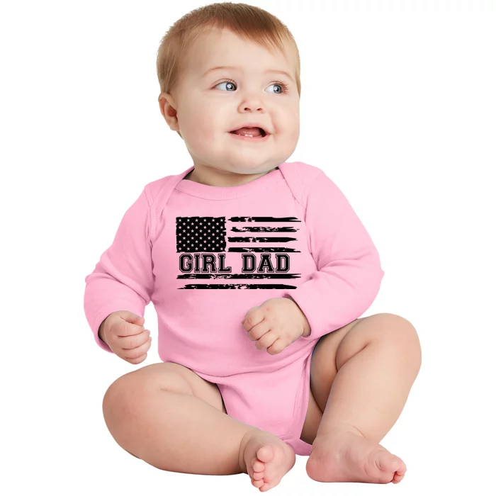 Proud Dad Of Father Of For Dad Xmas Fathers Day Baby Long Sleeve Bodysuit