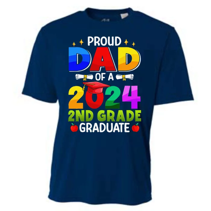 Proud Dad Of A 2024 2nd Grade Graduate Graduation Cooling Performance Crew T-Shirt