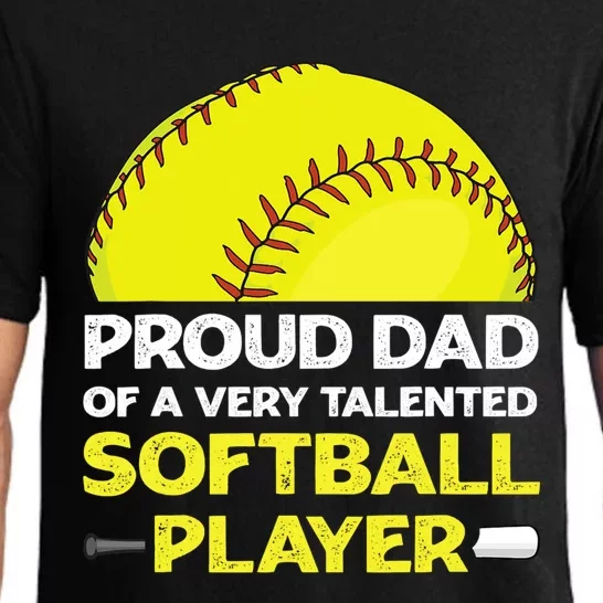 Proud Dad Of A Very Talented Softball Player Pajama Set