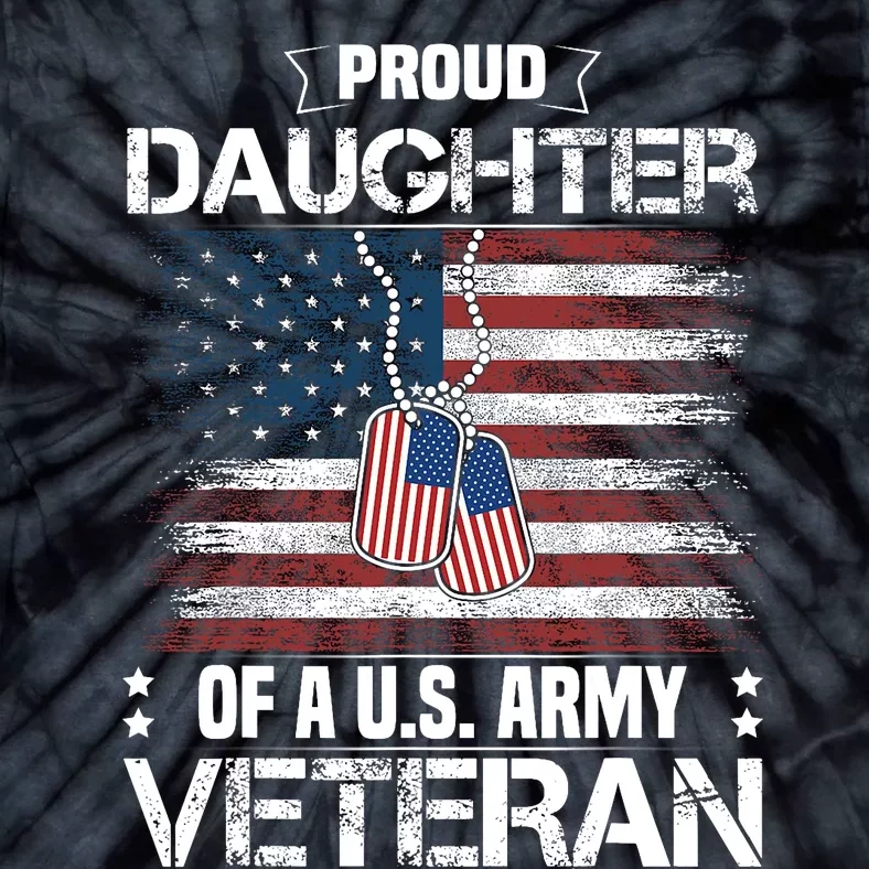 Proud Daughter Of A Us_ Army Veteran Day Family Matching Tie-Dye T-Shirt