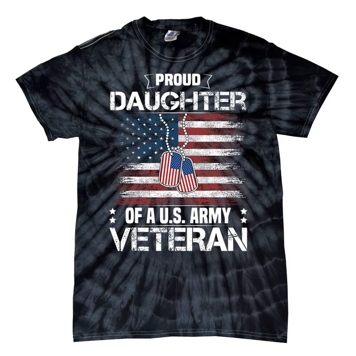 Proud Daughter Of A Us_ Army Veteran Day Family Matching Tie-Dye T-Shirt