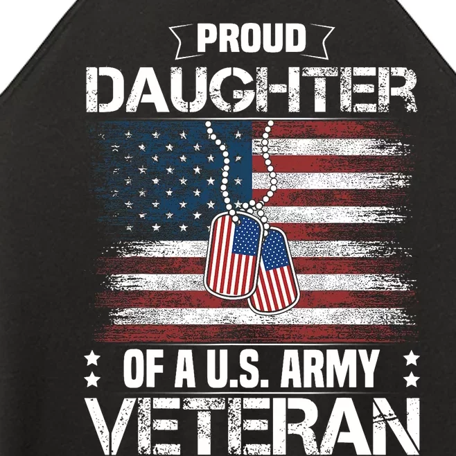 Proud Daughter Of A Us_ Army Veteran Day Family Matching Women’s Perfect Tri Rocker Tank